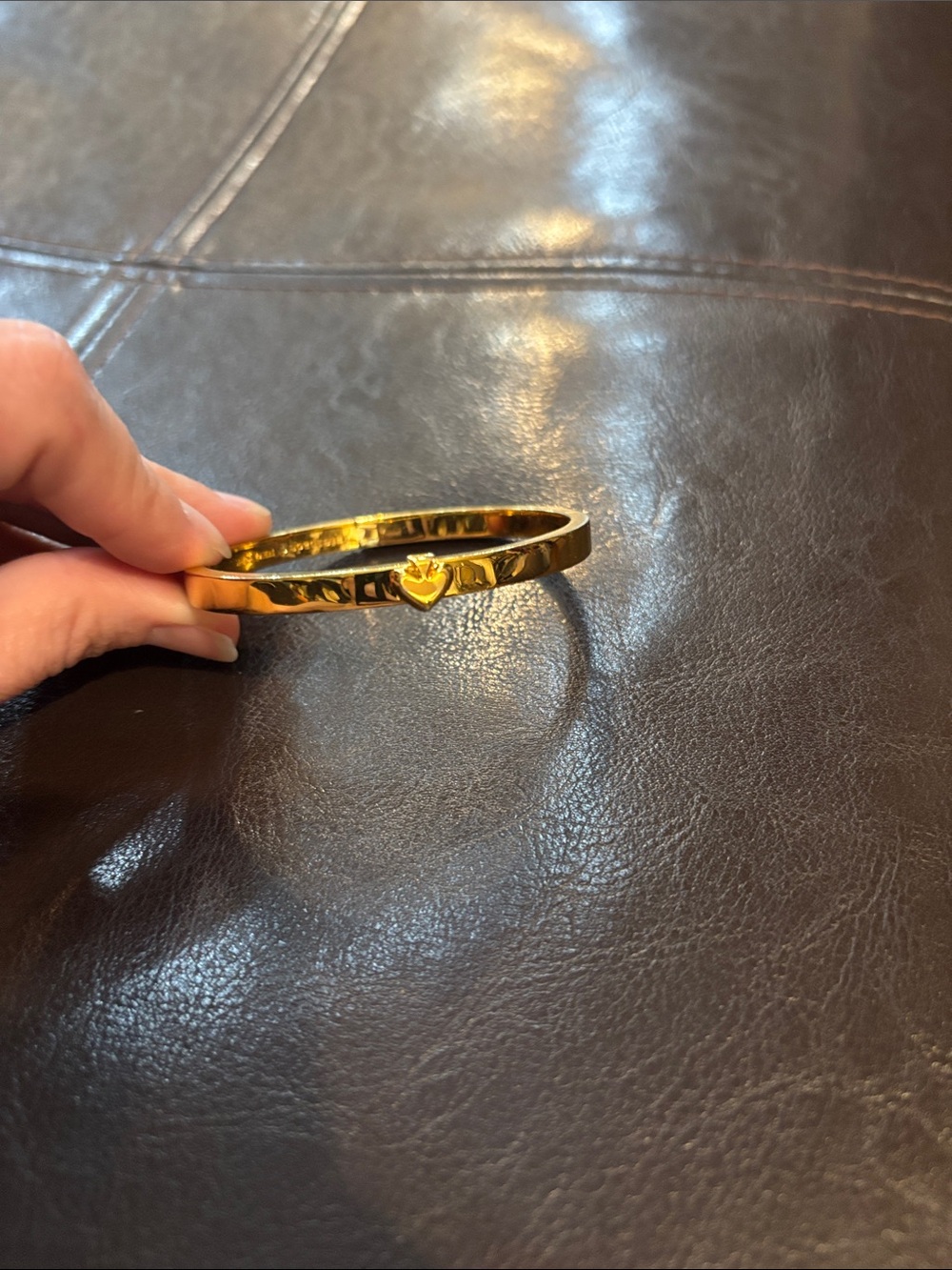 Kate Spade Gold Heart Accent Bangle Bracelet